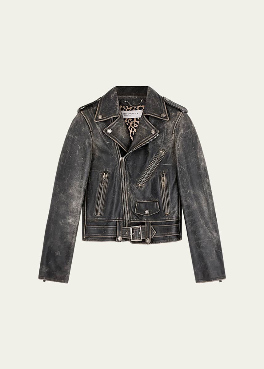 Judd leather biker jacket discount