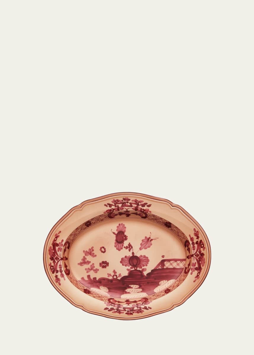 GINORI 1735 Oriente Italiano Oval Platter, Vermiglio