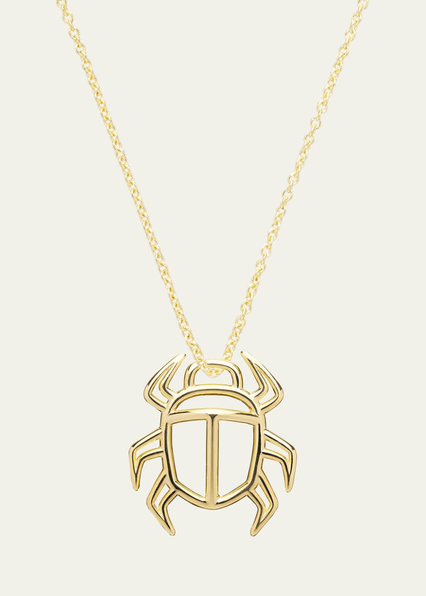 Aliita Beetle Necklace in 9k Gold