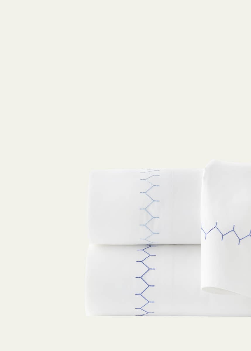 John Robshaw Stitched 300 Thread Count Queen Sheet Set