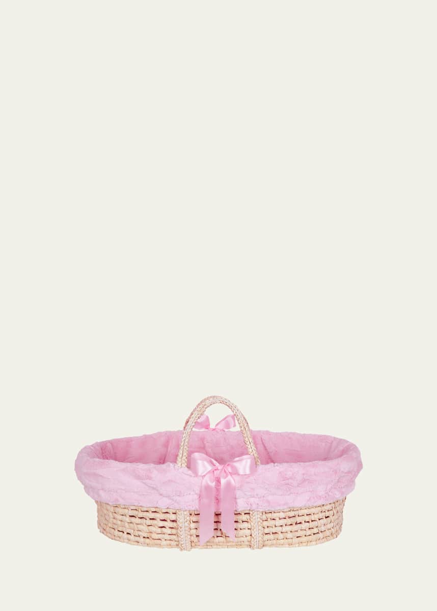 Little Scoops Pink Receiving Blanket And Basket Set