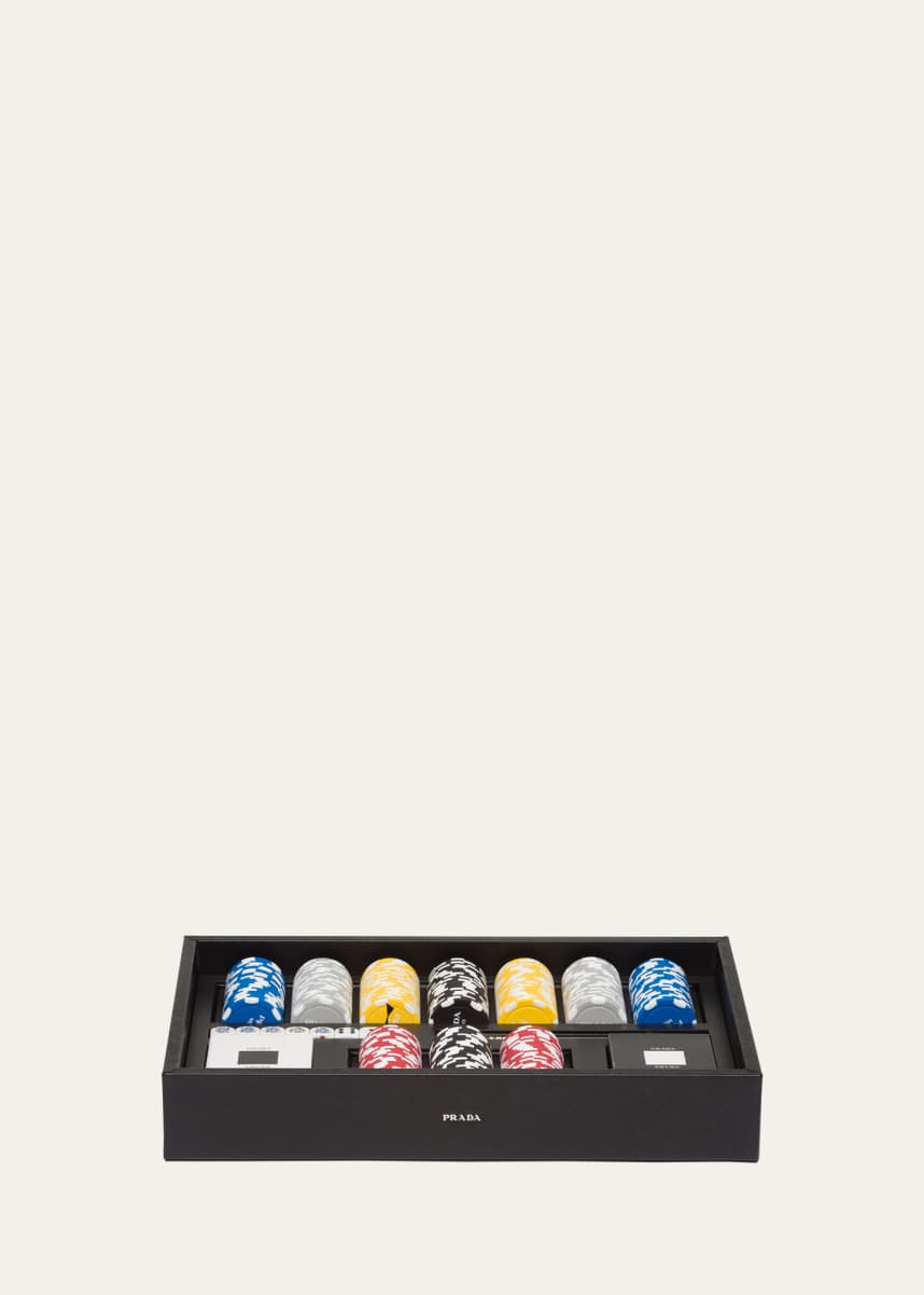 Prada Men's Saffiano Leather Poker Set