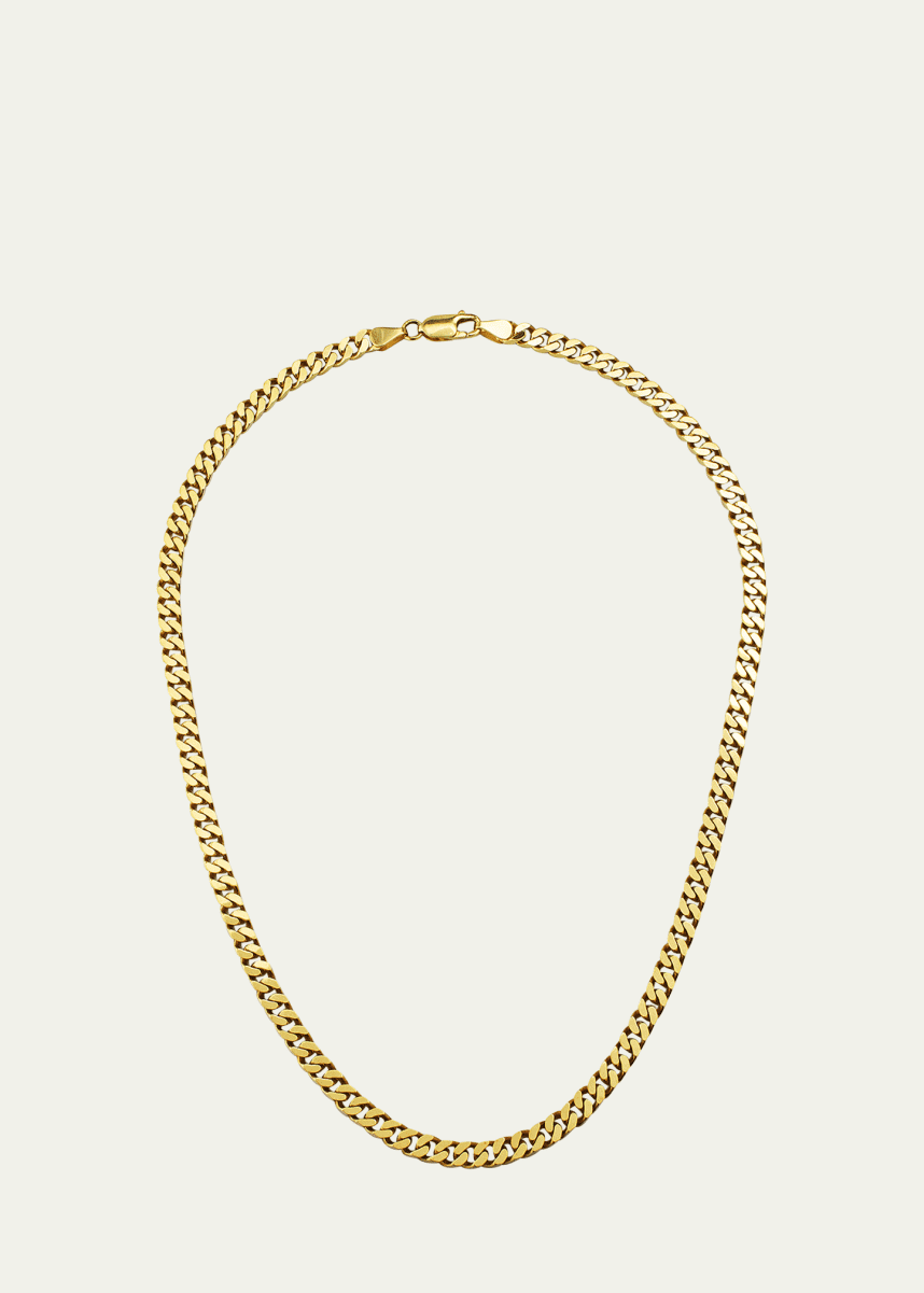Bergdorf Goodman Men's 14K Yellow Gold Large Cuban Chain Necklace, 18"L