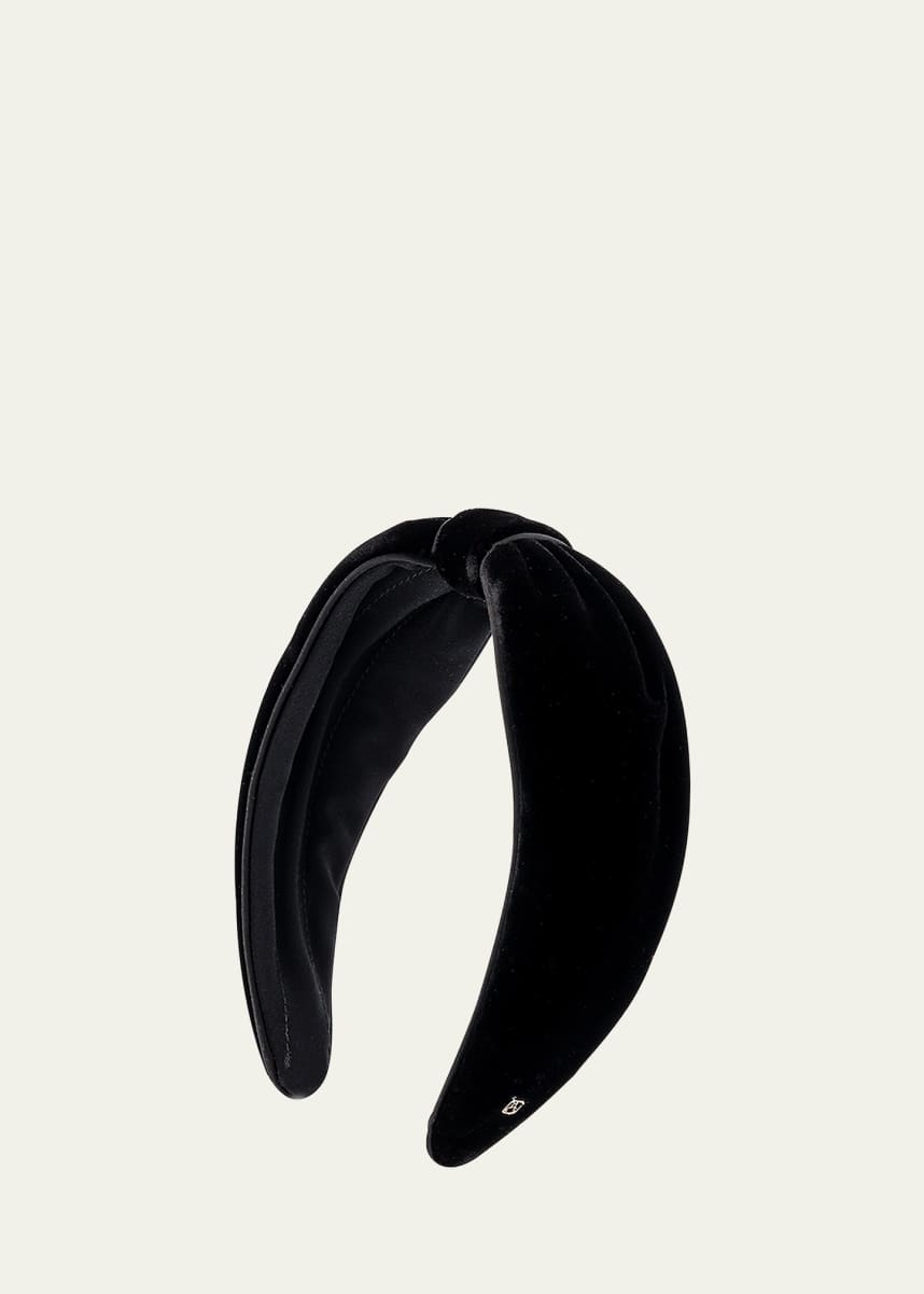 Alexandre de Paris Knot Velvet Headband