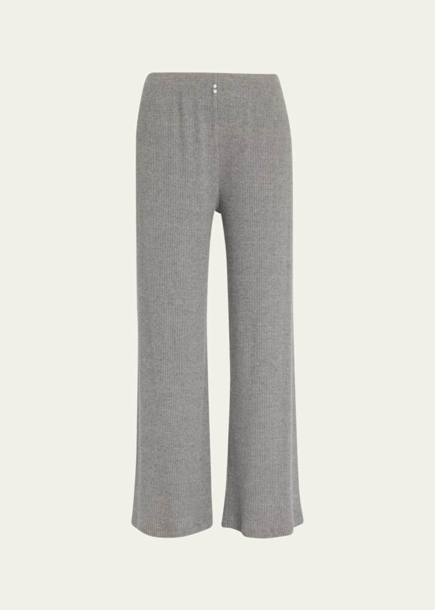 Andine Soleil High-Rise Cropped Ribbed Pants