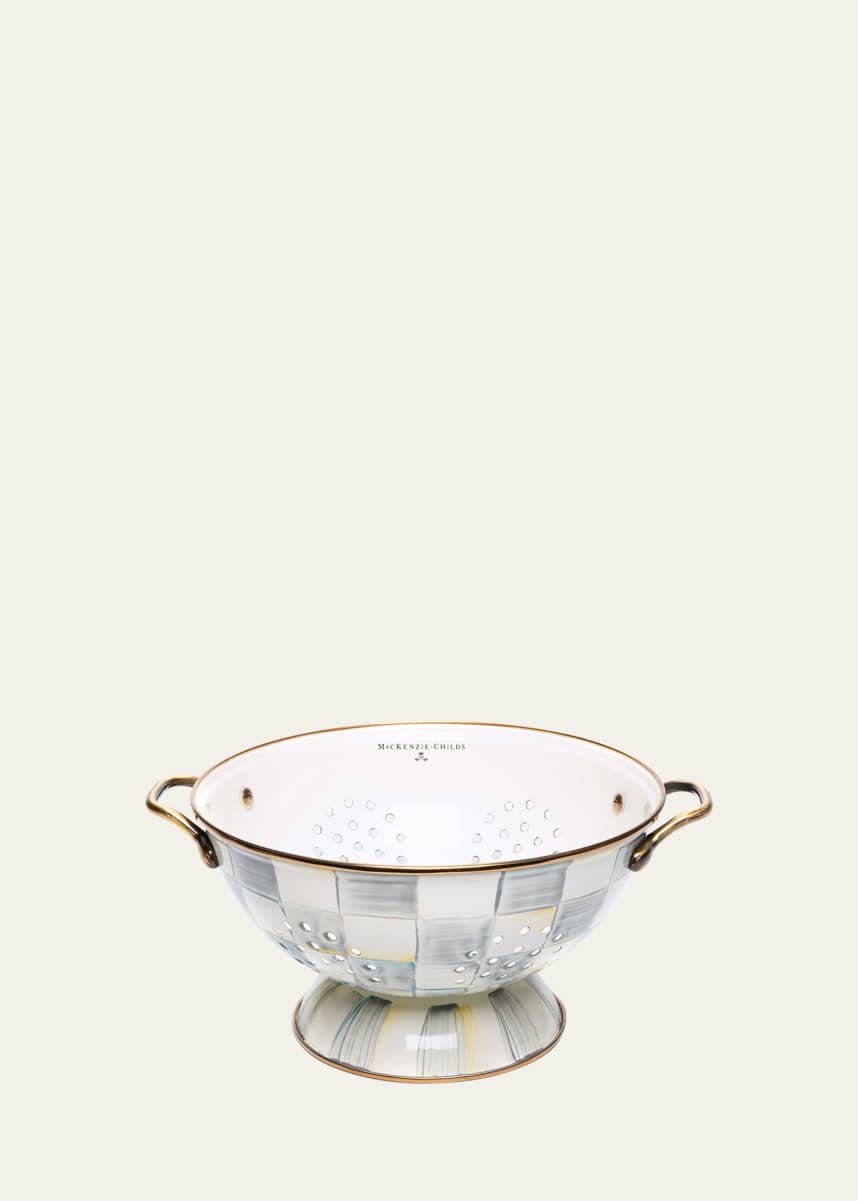 MacKenzie-Childs Sterling Check Large Colander