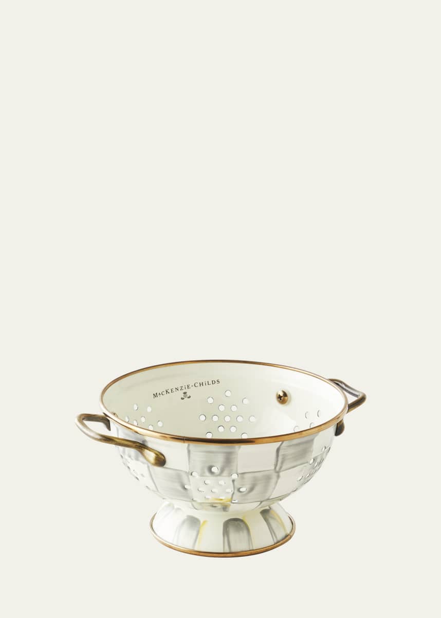MacKenzie-Childs Sterling Check Small Colander
