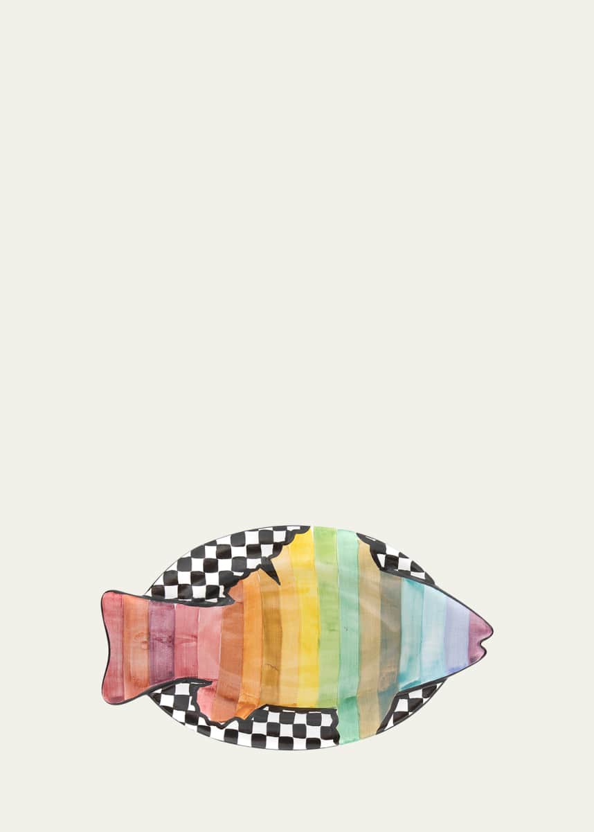 MacKenzie-Childs Rainbow Dinner Fish Platter