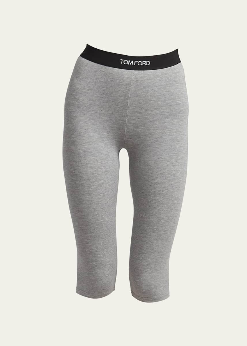 TOM FORD Logo-Band Cropped Biker Shorts