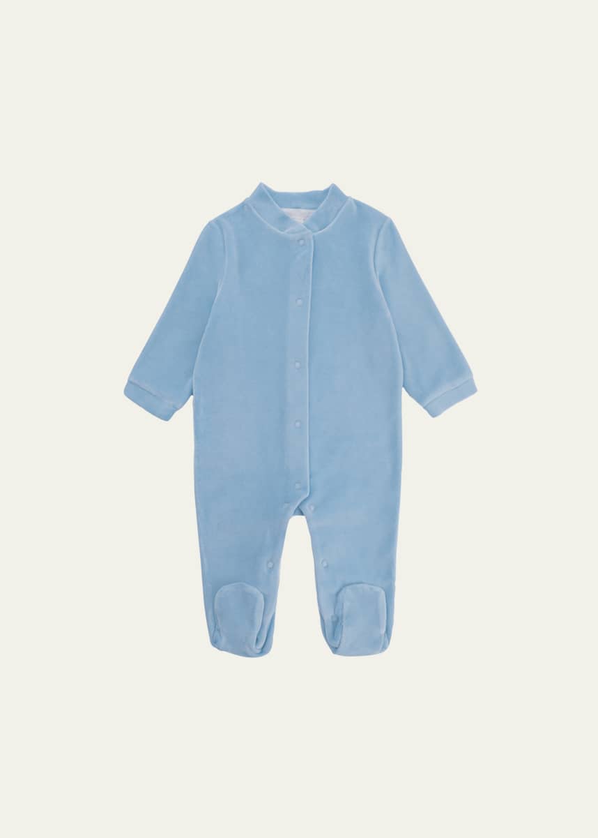 Marie Chantal Girl's Velour Golden Angel Wing Footie Pajamas, Size Newborn-18M