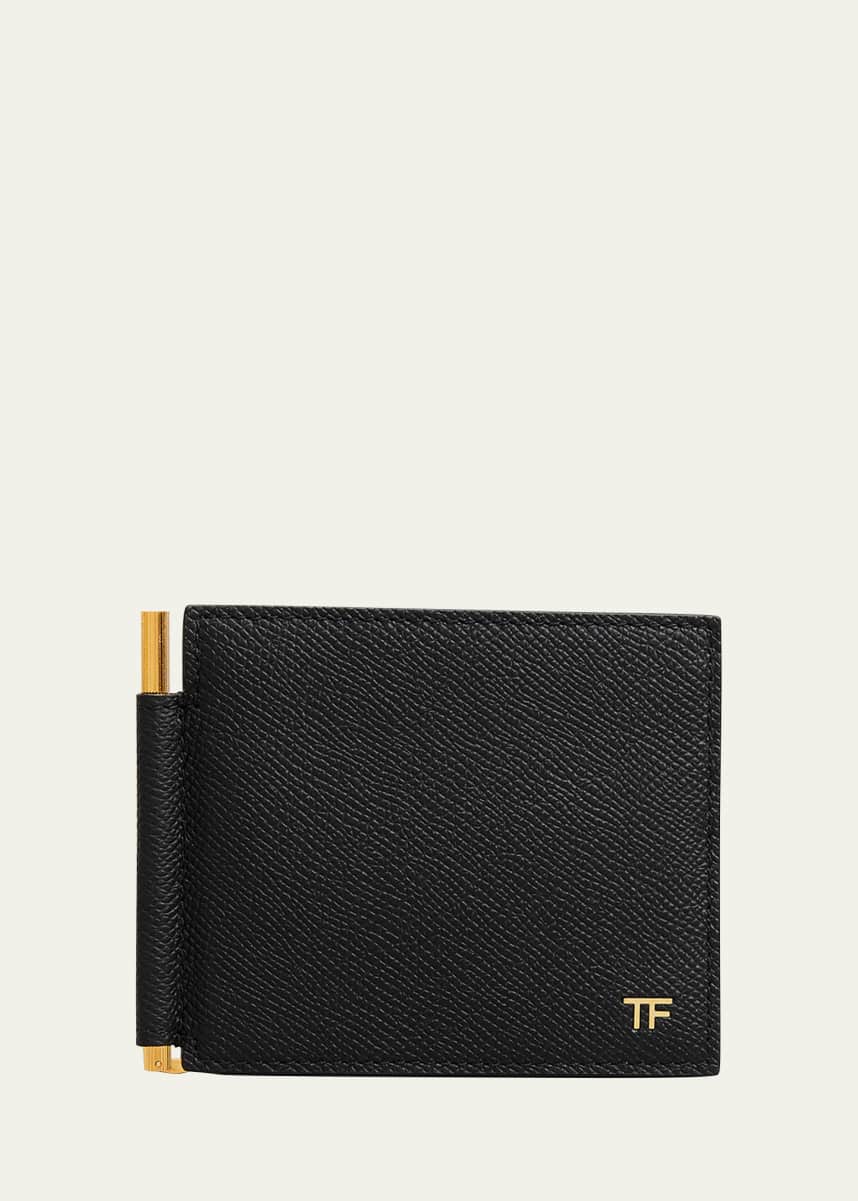 TOM FORD Men's Leather T-Line Money Clip Wallet