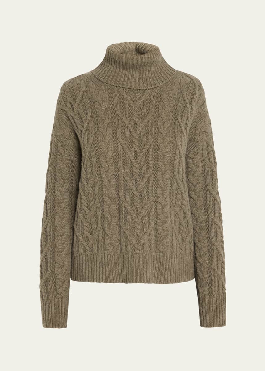 Nili Lotan Gigi Turtleneck Cable-Knit Cashmere Sweater