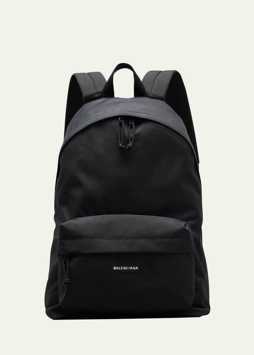 Balenciaga Men's Nylon-Canvas Logo Backpack