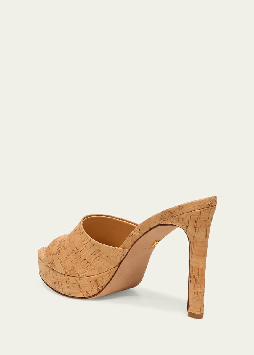 Veronica Beard Dali Cork Slide Platform Sandals