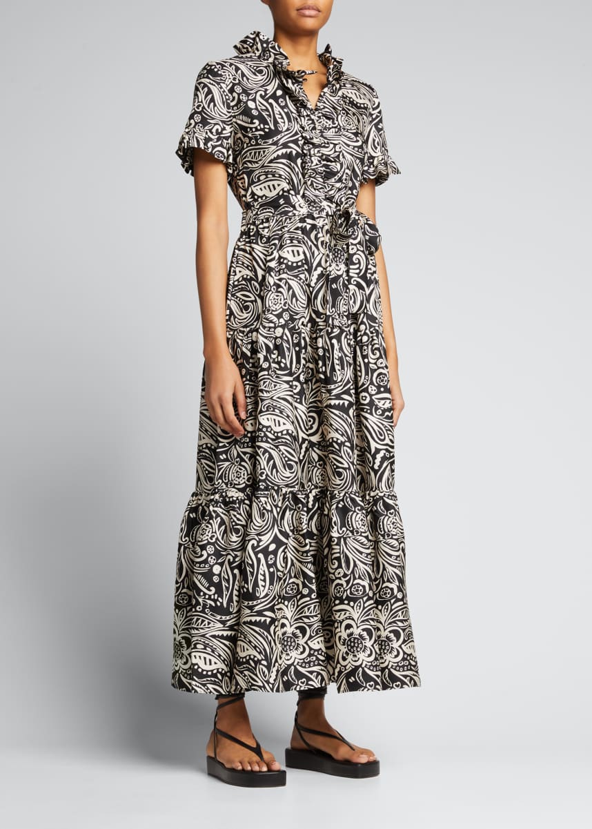 素晴らしい品質 DoubleJ La ラダブルジェー レディース ワンピース ラダブルジェー DoubleJ La レディース Black dress mini poplin cotton-blend floral-print 24/7 ワンピース・ドレス ミニ丈 ワンピース - ワンピース、チュニック