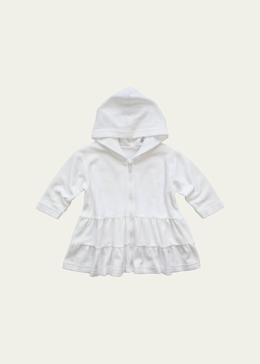 Florence Eiseman Girl's Solid Terry Hooded Tiered Coverup, Size 2-6X