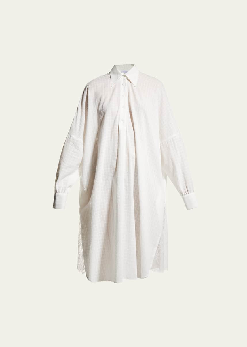 Andine Lalo Oversized Check Shirtdress