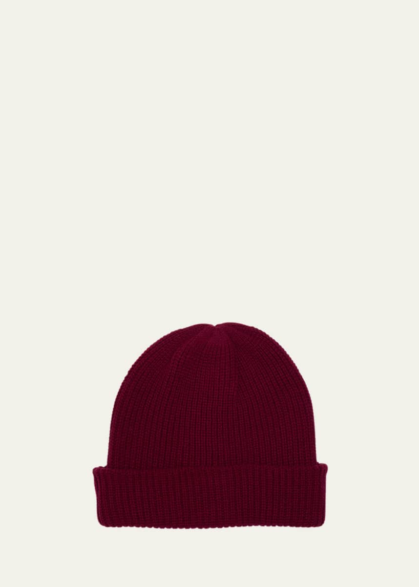 The Elder Statesman Watchman Cashmere Ribbed Beanie