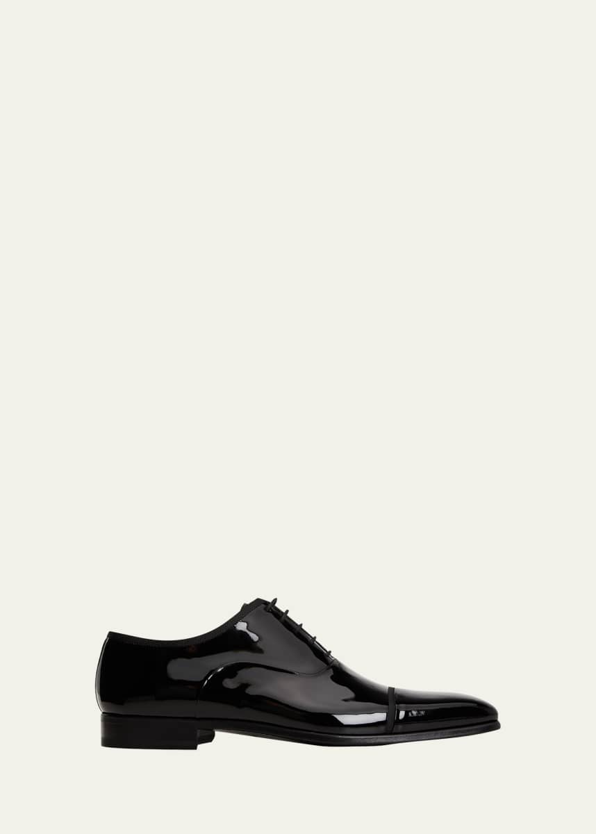 Magnanni Men's Jadiel Patent Cap-Toe Oxfords