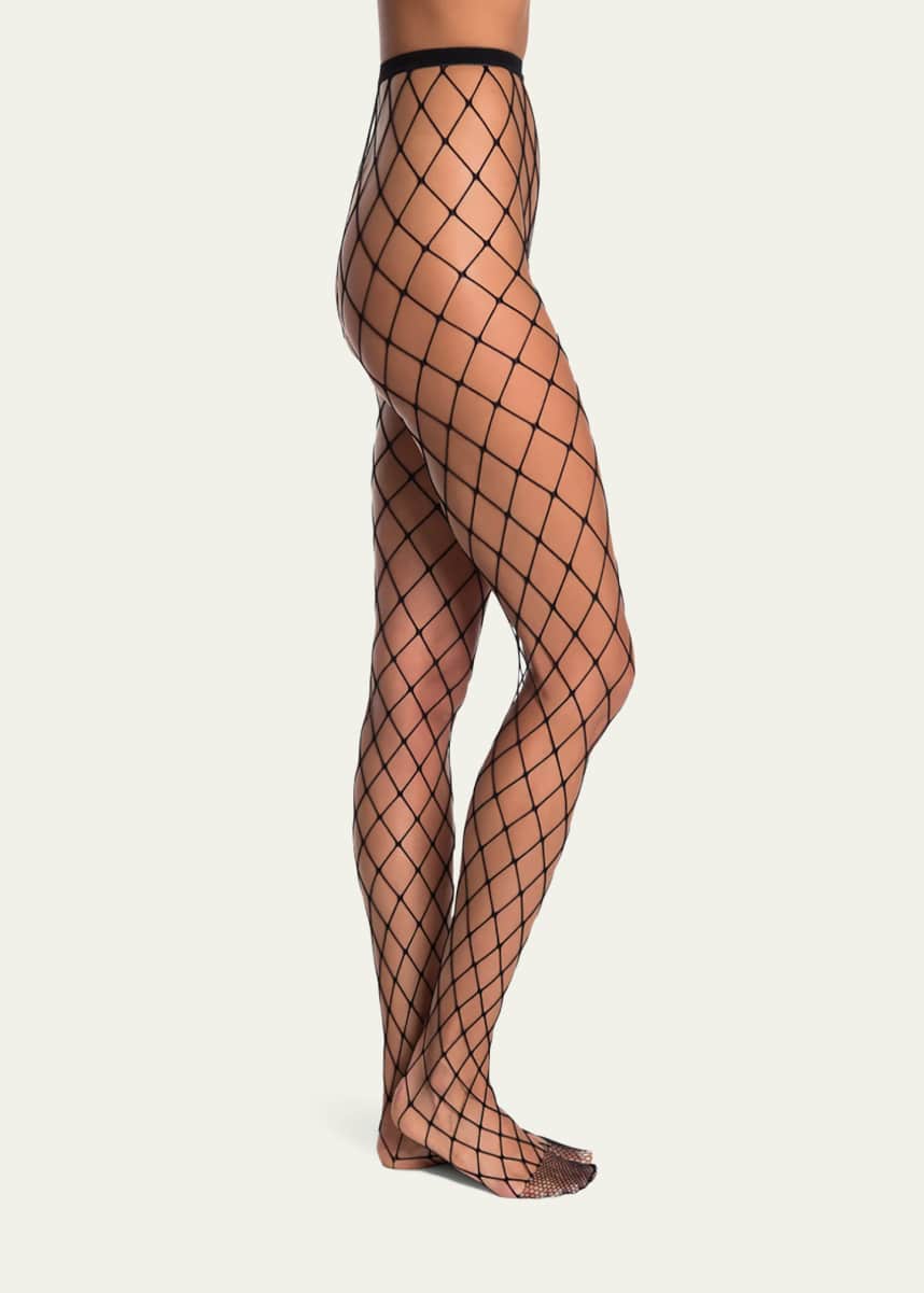 Stems Caught Up Large Fishnet Tights