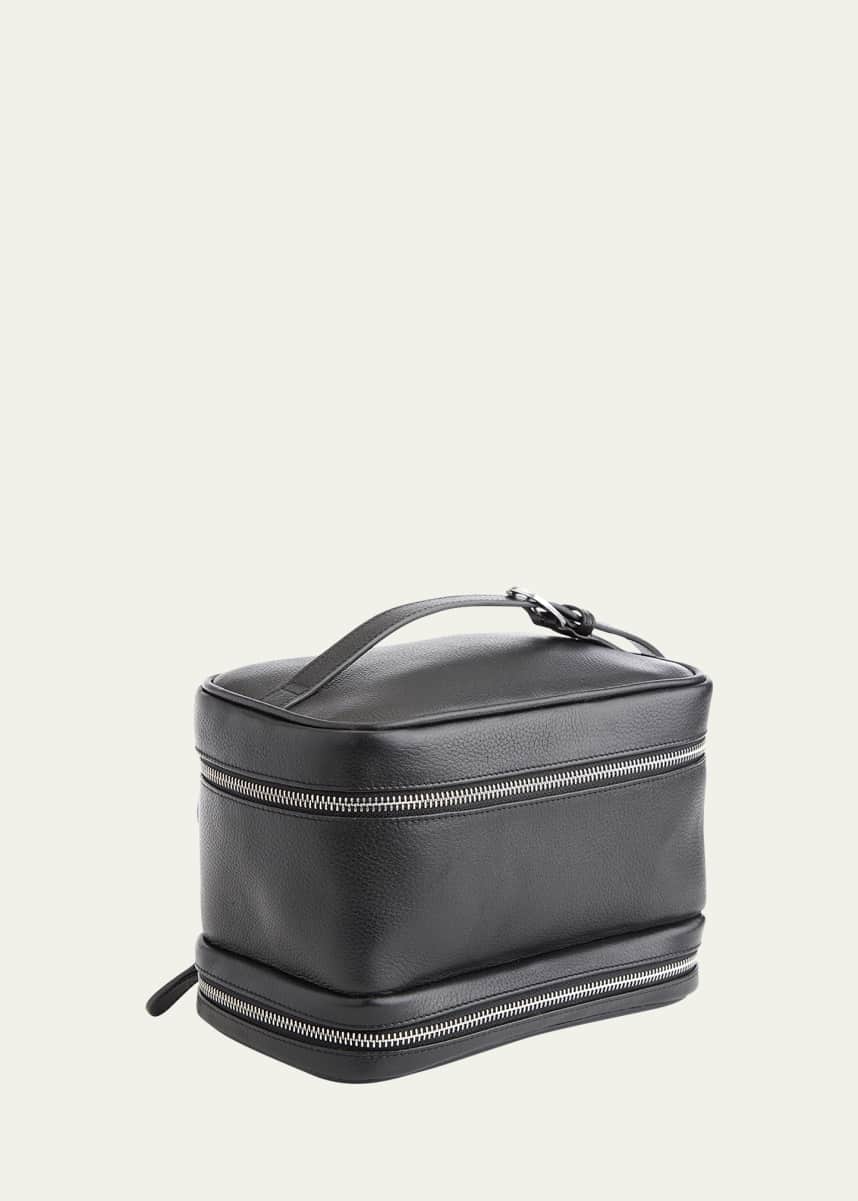 ROYCE New York Personalized Leather Makeup Bag Train Case