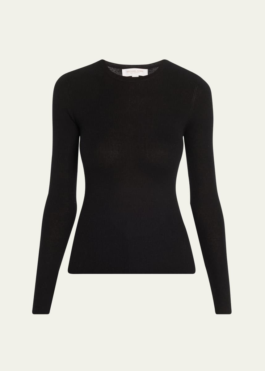 Michael Kors Collection Hutton Ribbed Cashmere Pullover