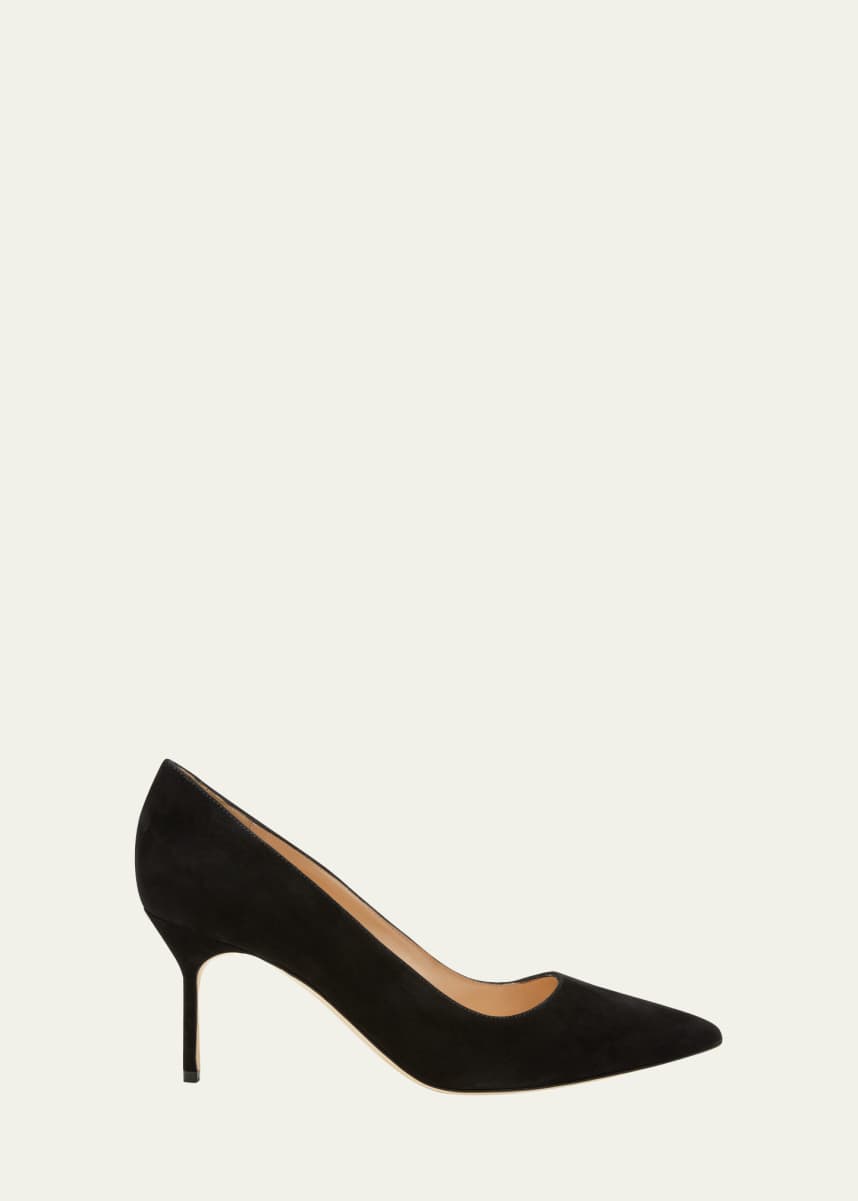 Manolo Blahnik BB 70mm Suede Stiletto Pumps
