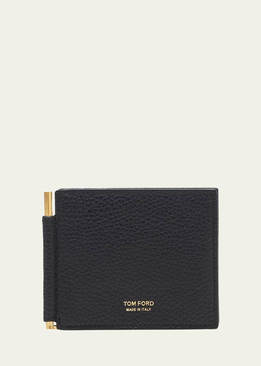 TOM FORD Men's Leather T-Line Billfold Wallet w/ Money Clip