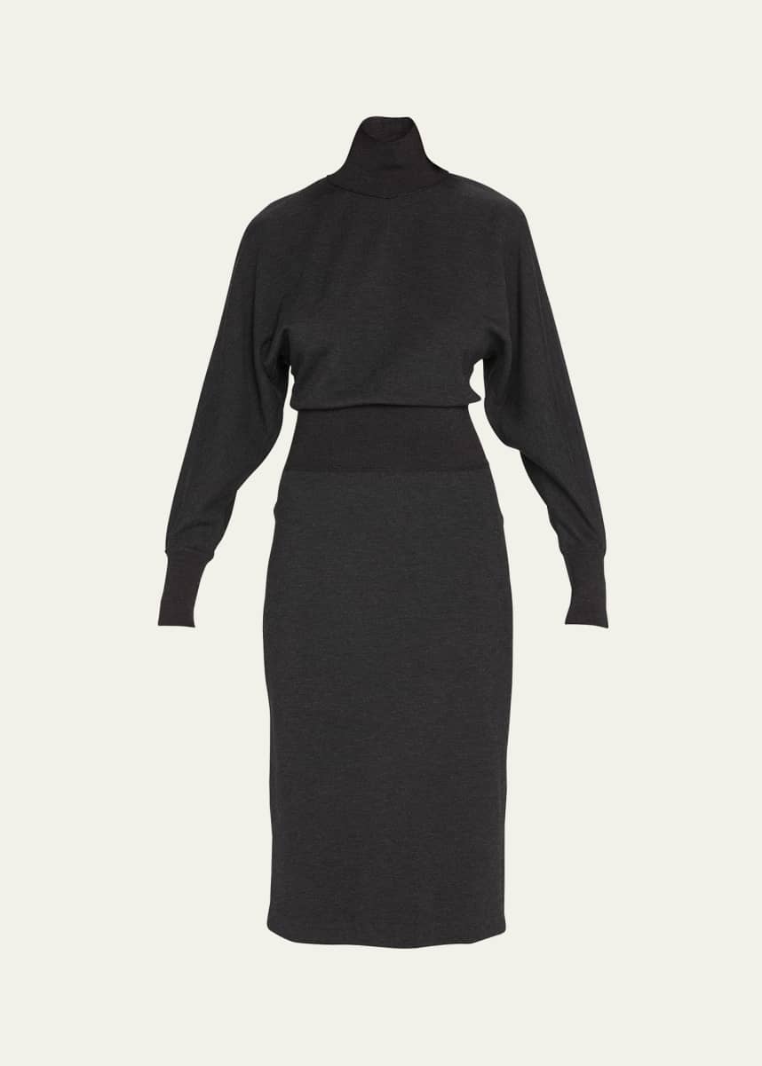 Theory Double Knit Turtleneck Dress
