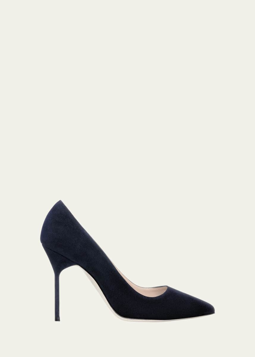 Manolo Blahnik BB 105mm Suede Stiletto Pumps