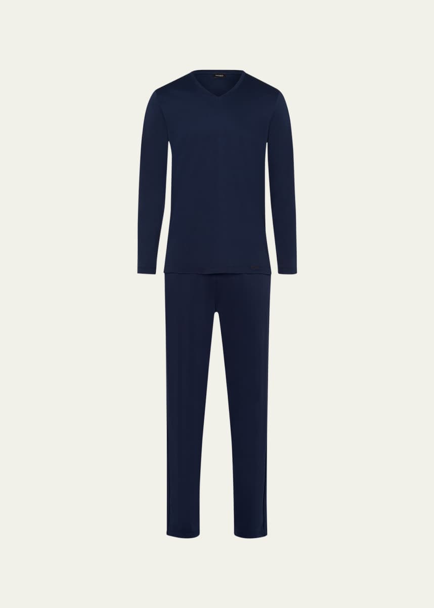 Hanro Men's Night Selection Long Cotton Pajama Set