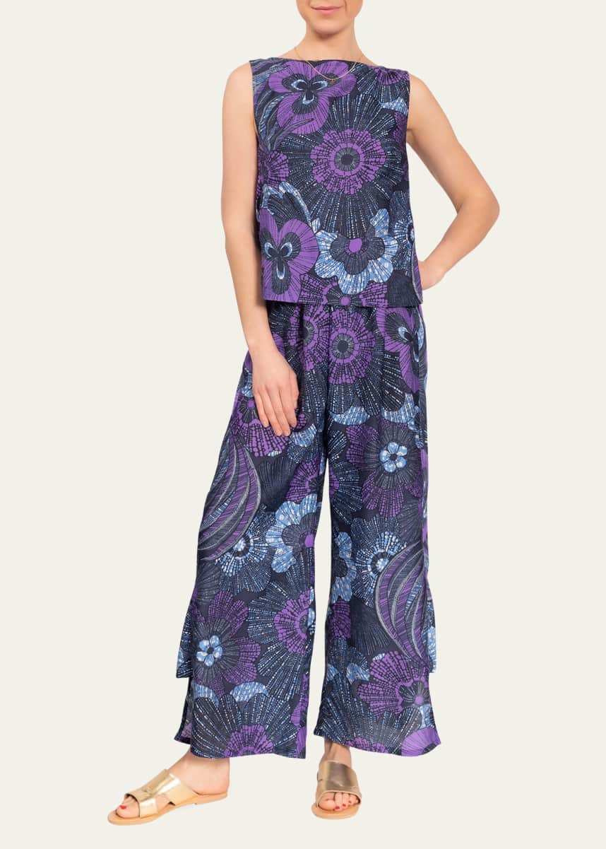 Natori Leopard-Print Cotton Two-Piece Pajama Set - Bergdorf Goodman