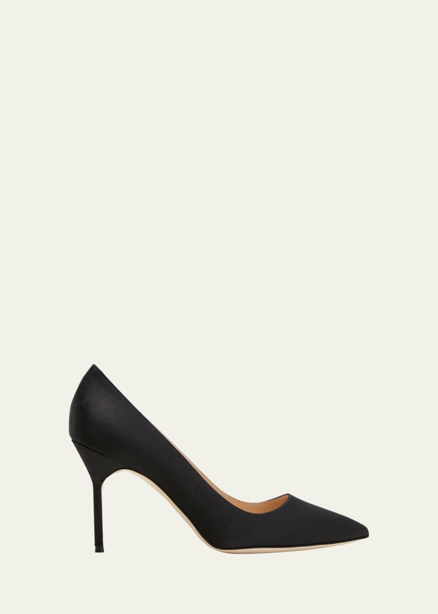 Manolo Blahnik BB 90mm Satin Pumps