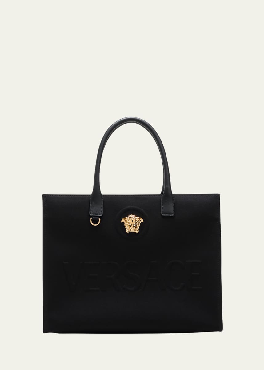 Medusa '95 Mini satin tote bag in black - Versace