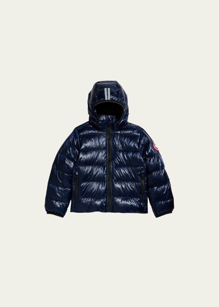 Canada Goose Kid's Crofton Striped Logo Quilted Jacket, Size 2-7