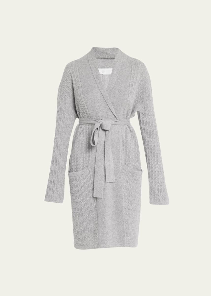 Arlotta Cashmere Cashmere Baby Cable-Knit Wrap Robe