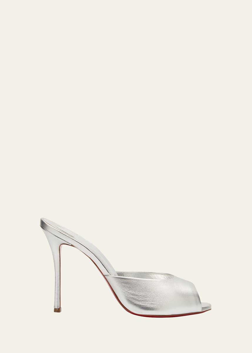Christian Louboutin Me Dolly Metallic Red Sole Slide Sandals