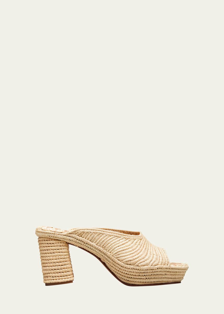 Carrie Forbes Aliyah Raffia Slide Sandals