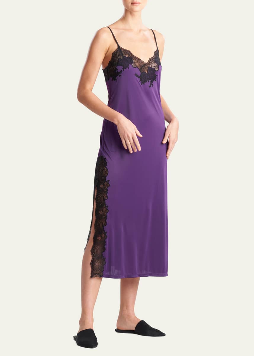 Natori Enchant Lace-Trim Nightgown
