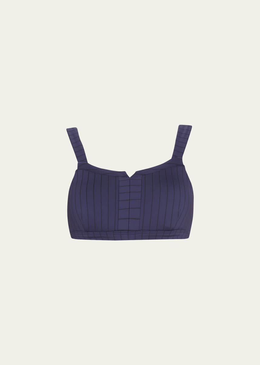 Alo Yoga Pinstripe Jacquard Captivate Sports Bra