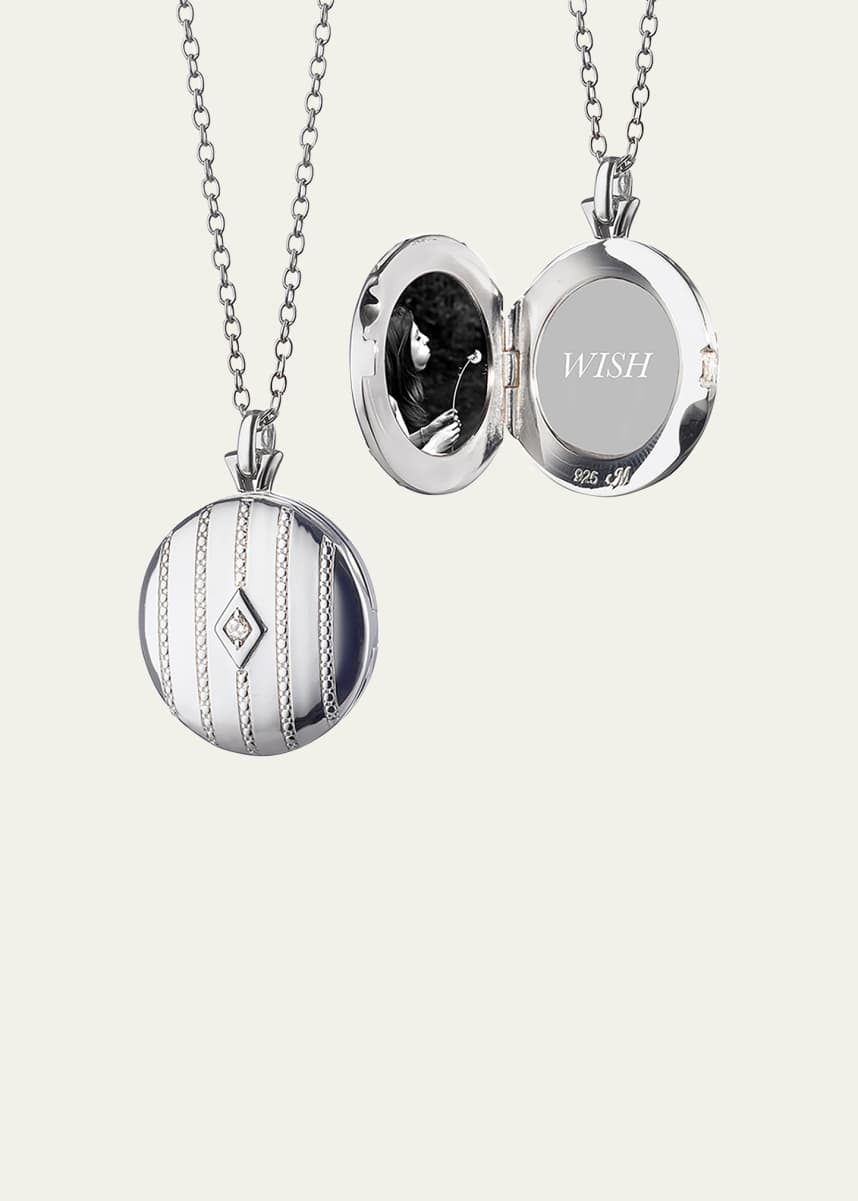 Monica Rich Kosann Beaded Center Diamond Locket