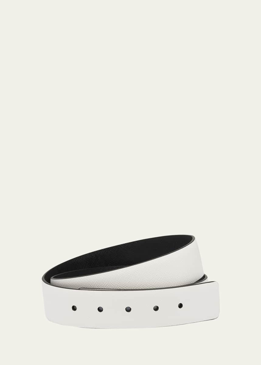 Prada Men's Reversible Saffiano Leather Belt Strap