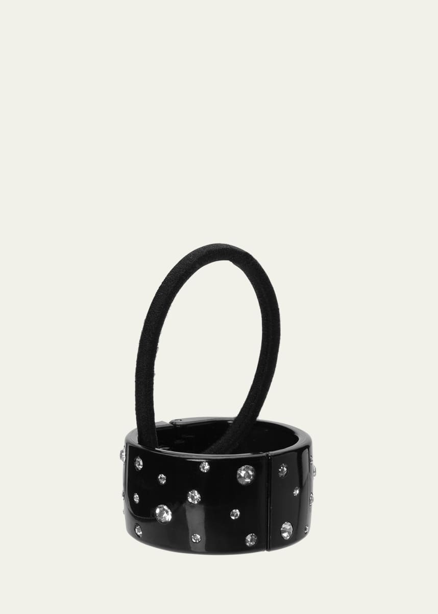 France Luxe Scattered Crystal Ponytail Holder