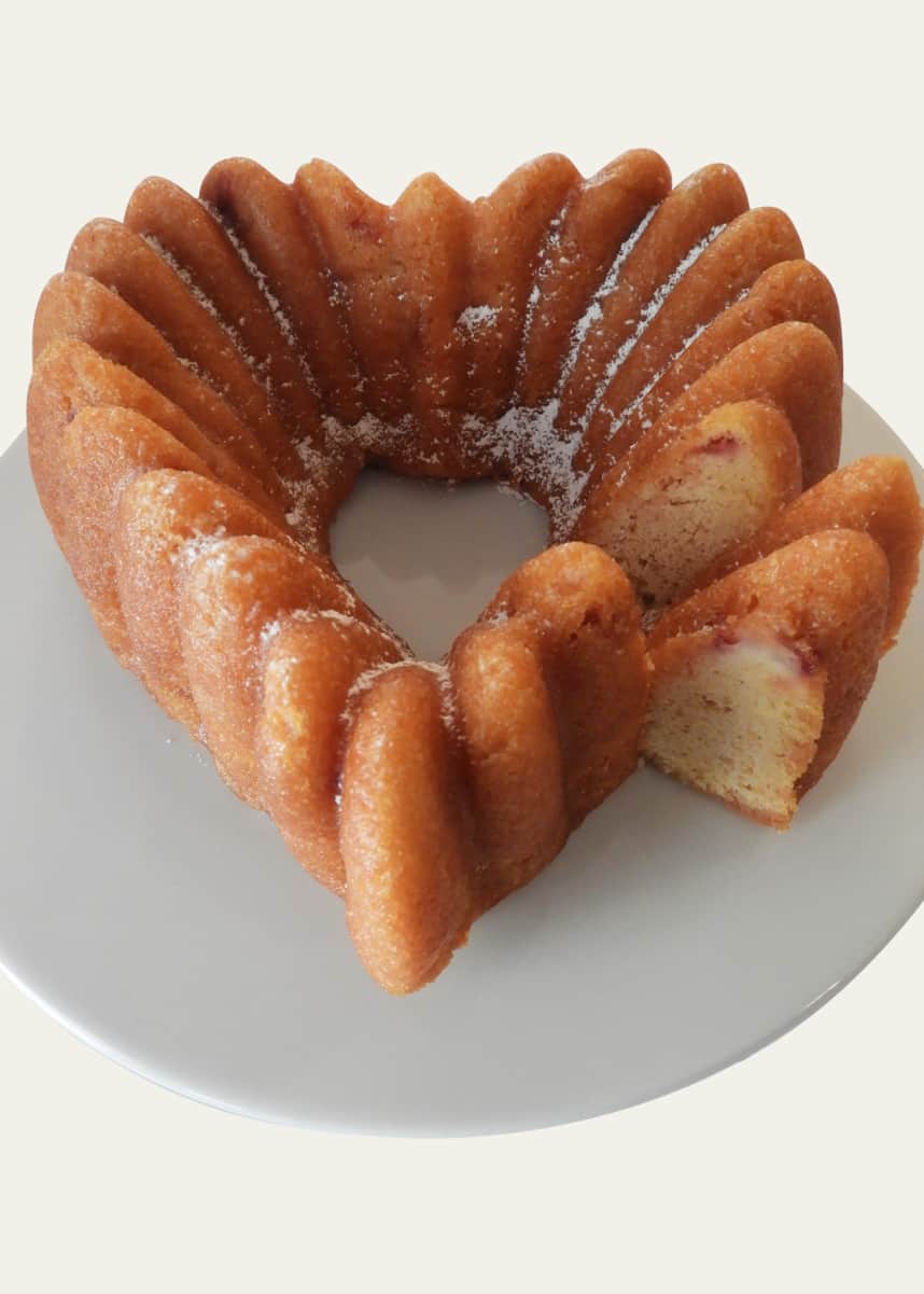 PM Delights Strawberry Champagne Heart-Shaped Cake