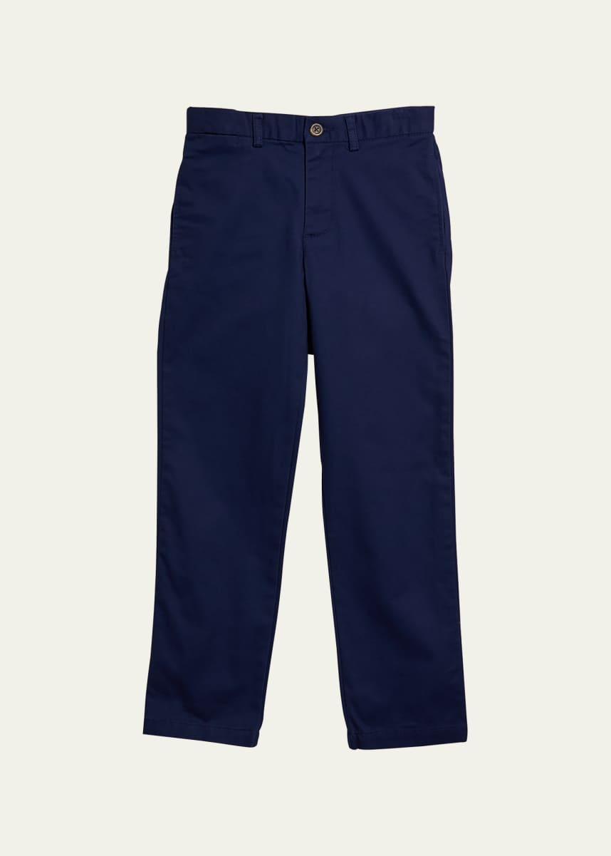 Ralph Lauren Childrenswear Boy's Flat Front Chino Pants, Size 2-7