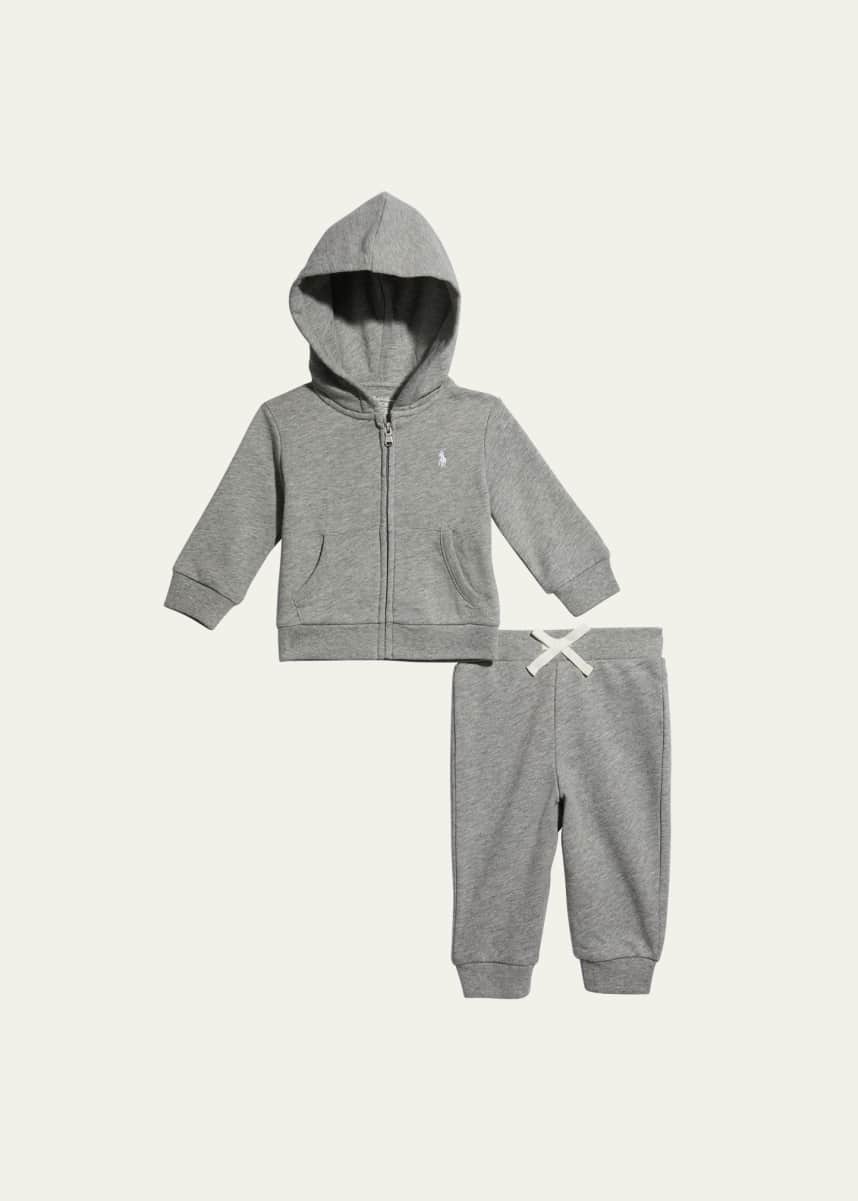Ralph Lauren Childrenswear Boy's Atlantic Terry 2-Piece Sweatsuit, Size 3M-24M