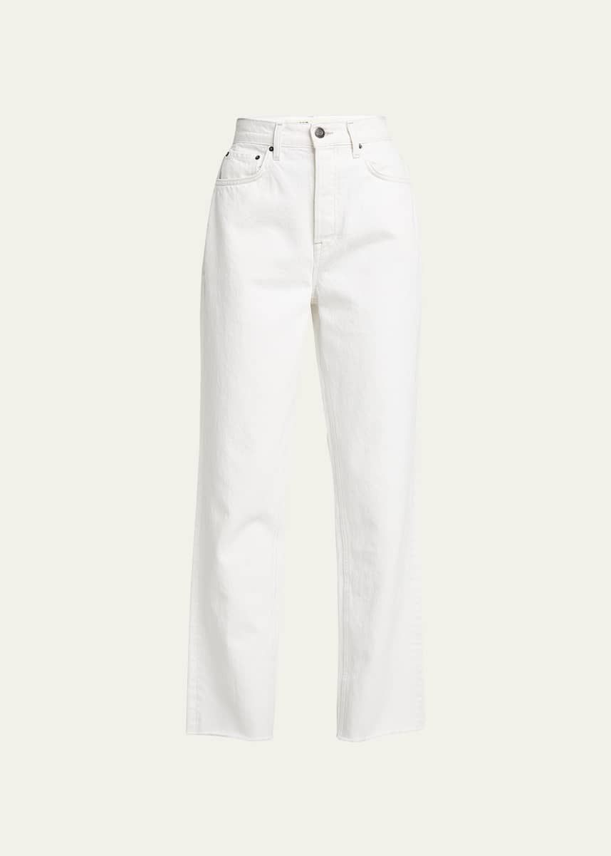 GRLFRND Cassidy Cropped Raw Hem Jeans