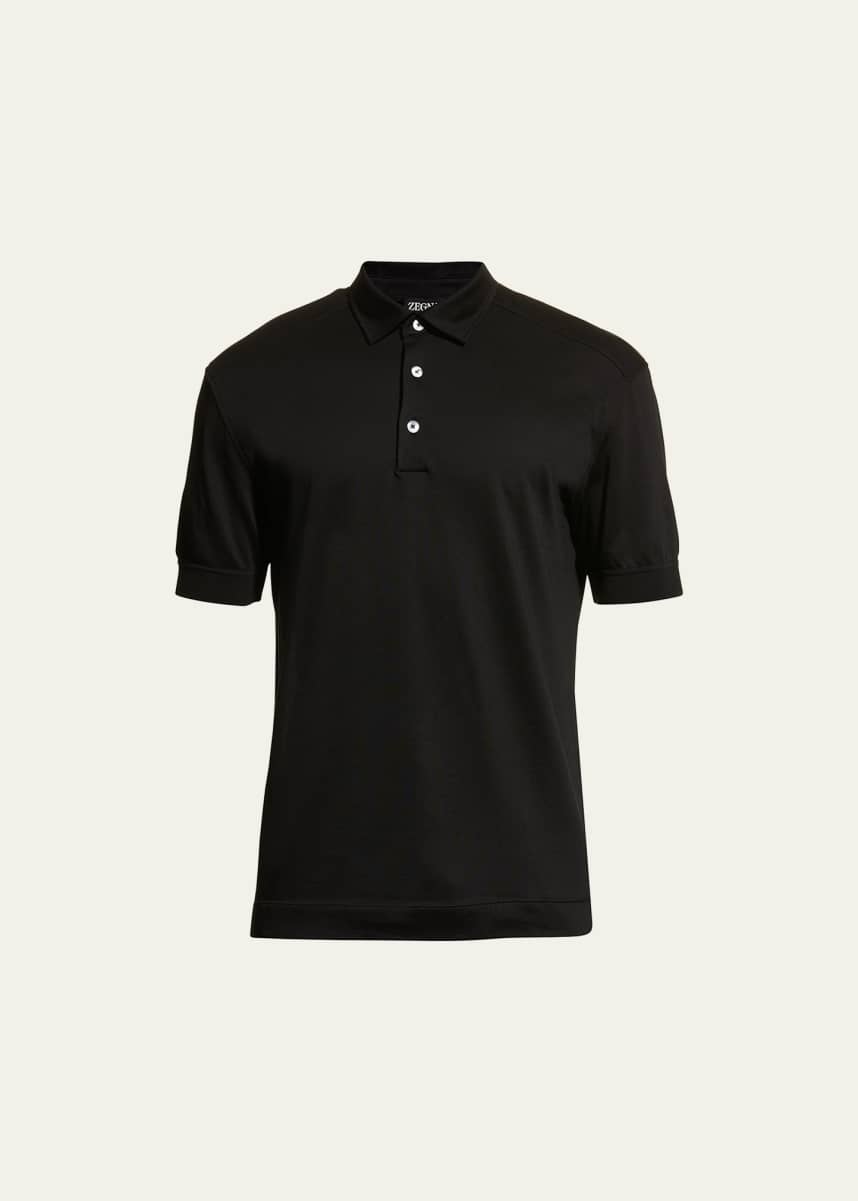 ZEGNA Men's Solid Polo Shirt