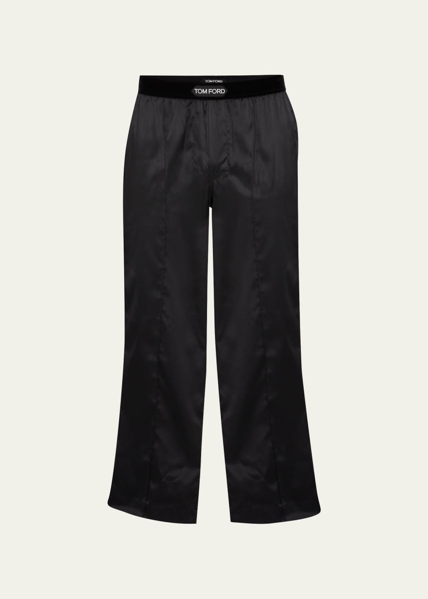 TOM FORD Men's Silk Logo Pajama Pants