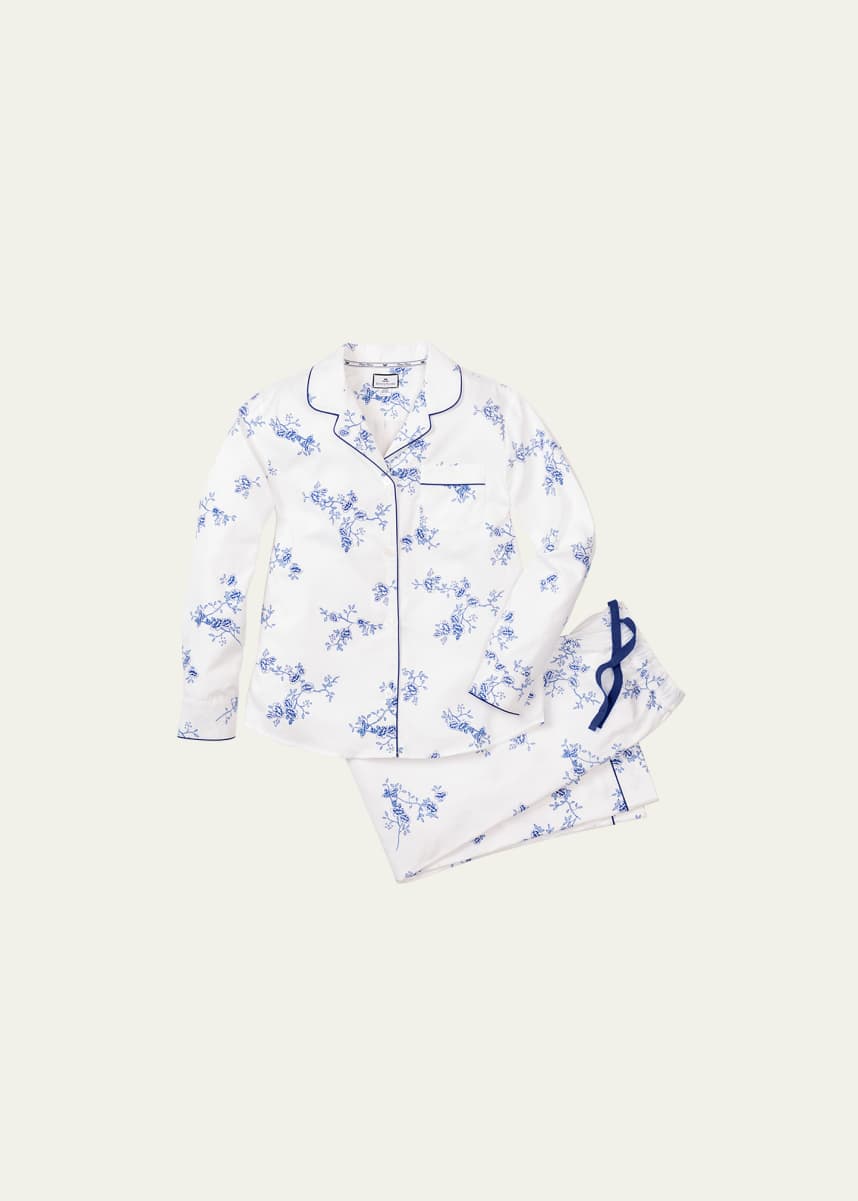 Petite Plume Floral-Print Cotton Pajama Set